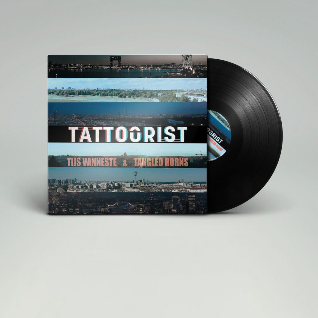 Vinyl album sleeve of the Tattoorist album by Tijs Vanneste & Tangled Horns